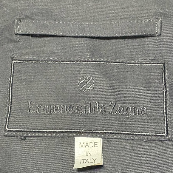 Ermenegildo Zegna Sz M 50 Men's Black Bomber Light Jacket Rayon Silk Italy - Picture 8 of 11